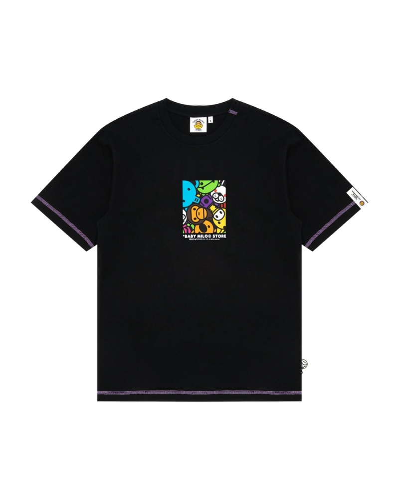 T Shirts Bape Baby Milo box logo print Noir Homme | IFU-25534677